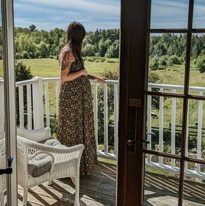 Sezane floral maxi dress